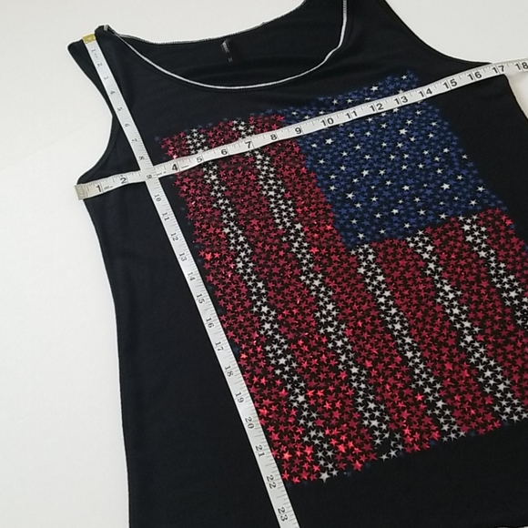 Skinny Minnie Flag Tank Top SZ M - Picture 7 of 9